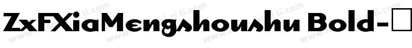 ZxFXiaMengshoushu Bold字体转换